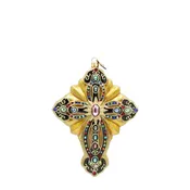 2024 Cross Glass Ornament