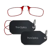 2-Pack Readers + Black Keychain Case