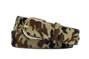 1-1/2" Calf Hair Belt with Rounded Buckle