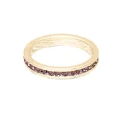Birthstone Ring February Gold