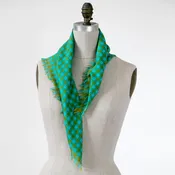 Gingham Wool Silk Neckerchief - Littles
