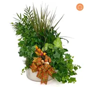 12″ Fall Ceramic Dish Garden