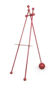 American Contemporary Enameled Iron Red Easel