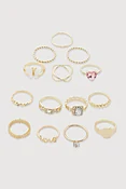 Assorted Cubic Zirconia Metallic Ring Set