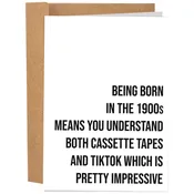 1900's Cassette Tapes And TikTok Birthday Card