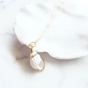 24kt Gold Dipped Spiral Shell Necklace