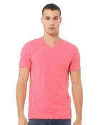 Neon Pink BELLA + CANVAS - CVC V-Neck