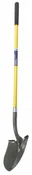 Ability One 5120-01-611-8059 Round Point Shovel, Steel Blade, 14 ga, Straight Fiberglass Handle, 48 in