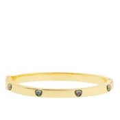 5Mm Hing Bangle With Crystal Hearts
