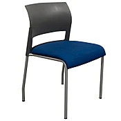 Steelcase Move Stacking Guest Chair W/ Blue Upholstered Seat