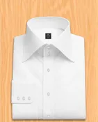 Big Collar White Dress Shirt – Wrinkle-Resistant 100% Giza Cotton