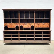 19th C. 2-Piece Haberdashery Cabinet