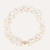 Clara Williams Multi Pearl Magnetic Necklace