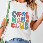 COOL MOMS CLUB Round Neck Short Sleeve T-Shirt