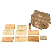 Original U.S. WWII Aeronautic First Aid Kit for B-17 & B-24 Bombers and C-47 Skytrain with Contents