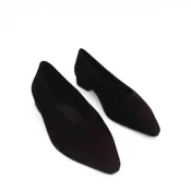 AMIE RAFA REILY POINTED TOE FLAT BROWN SUEDE