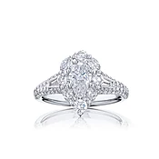 0.70 ct. GIA-Certified Pear-Shaped Diamond Ring in Platinum