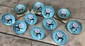 11 Amerock Humpty Dumpty Story Book Knobs A603, Vintage Childrens Hardware Pulls