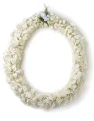DOUBLE WHITE DENDROBUIM ORCHID LEI  call to order