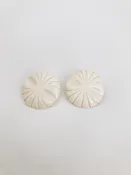 IVORY ROUND <BR> CLIP-ON EARRINGS