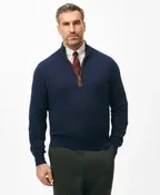Big & Tall 3-Ply Cashmere Quarter-Zip Sweater