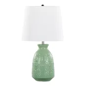 Claudia 20" Contemporary Ceramic Accent Lamp in Sage Green