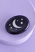 Blue Sandstone Moon Worry Stone