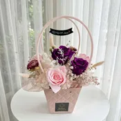 Preserved Flower Gift Basket #1