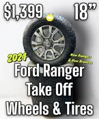4 - 2024 Ford Ranger 18" Wheels and Tires — Big Boys Toys of the North