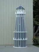 12 foot Solar and Electric Powered Poly Lighthouse. (Poly Lumber Lighthouses)