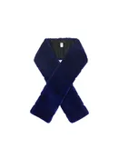 Cross Cut Mink Fur Scarf In Cobalt Blue