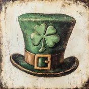 10" x 10" Vintage Leprechaun Hat Sign TTE-101