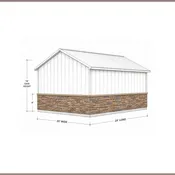 20x24 Stone Wainscot