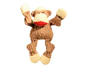 Allure Plush Corduroy Durable Sock Monkey Large Knottie Dog Toy