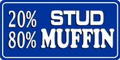 20% Stud 80% Muffin Photo License Plate