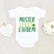 Cute Irish Boys Onesie - St. Patrick's Day Boys Onesie - Mister Lucky Charm Onesie6