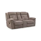 Manual Dual Gliding Loveseat with Console