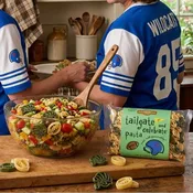 All Natural Non GMO! Tailgate & Celebrate Football Shaped Pasta, 14 oz Bag