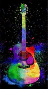 PAINTED GUITAR PANEL BLACK