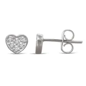 0.05ct Diamond Heart Stud Earrings (EA3514AD)