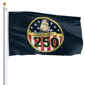America 250 Nylon Navy Flag