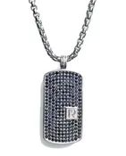 REYHAN HAKKI MENS 925 SILVER BLACK SAPPHIRE TAG