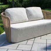 Outdoor Interiors, Colette Cable Wicker Loveseat