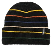 Autumn Multi Stripe Beanie - Black