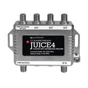 Antennas Direct JUICE4 TV Antenna Distribution Amplifier, 4-Output, Weatherproof, Silver