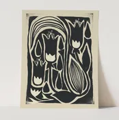 Mid Century 11" x 14" Prints B&W Nurture Wall Art