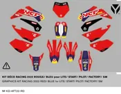 '22 RACING GRAPHIC KIT:  RED/BLUE - LITE/ START / PILOT / FACTORY / SM