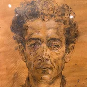 Portrait Drawing Signed Bob White