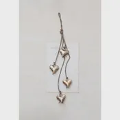 CC Metal Hearts on Jute Rope Ornament