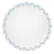 Belgravia 15-Inch Scalloped Embroidered Vinyl Placemats